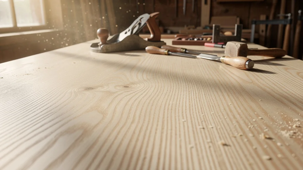 Poncé au grain 240, mon plateau de frêne est resté doux six mois