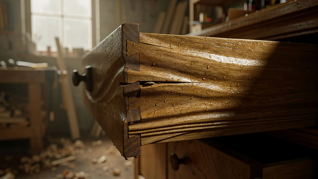 Un tiroir gonflé par l’humidité m’a rappelé que le bois vit encore